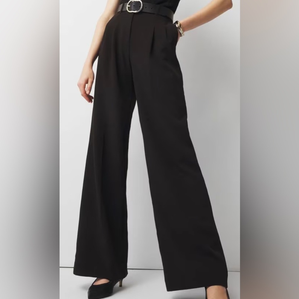 Pleated Wide Leg Pants